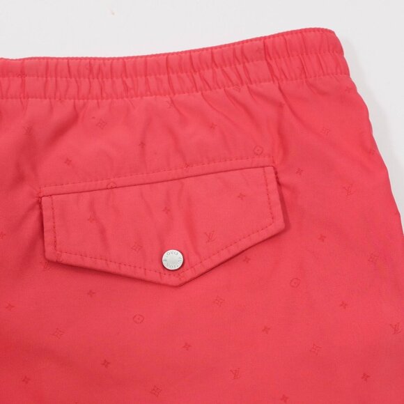 Louis Vuitton XS swim trunks shorts red LV monogram drawstring pockets - Picture 7 of 13